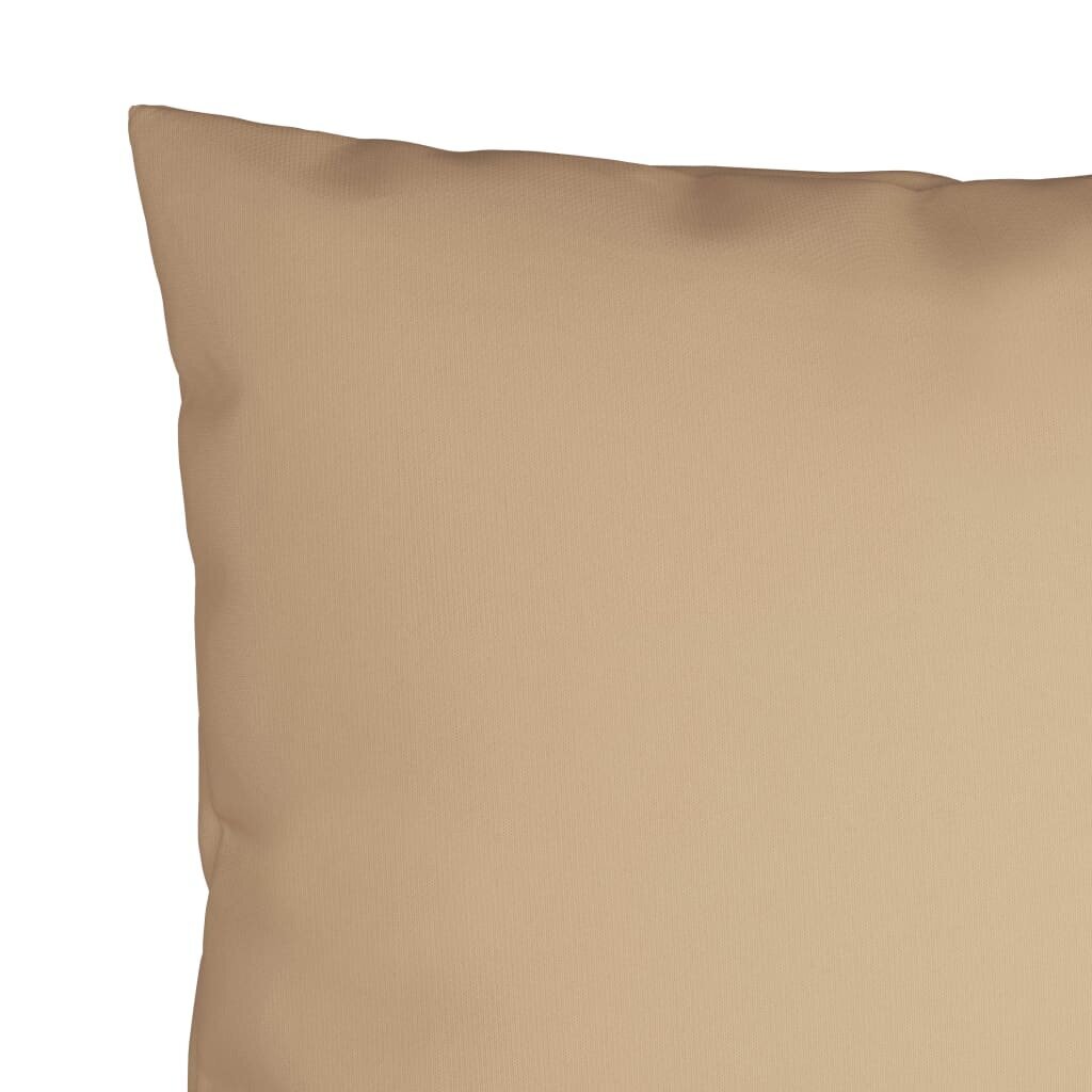 vidaXL Pagalvėlės, 4vnt., smėlio spalvos, 40x40cm, audinys цена и информация | Dekoratyvinės pagalvėlės ir užvalkalai | pigu.lt