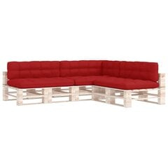 Pagalvėlės sofai iš palečių, 7 vnt., raudonos kaina ir informacija | Pagalvės, užvalkalai, apsaugos | pigu.lt