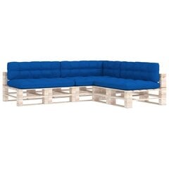 Pagalvėlės sofai iš palečių, 7 vnt., mėlynos kaina ir informacija | Pagalvės, užvalkalai, apsaugos | pigu.lt