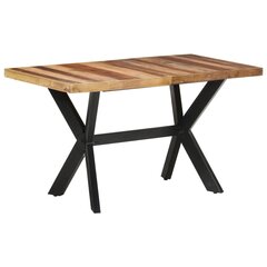 Valgomojo stalas, 140x70x75cm, mediena su dalbergijos apdaila kaina ir informacija | Virtuvės ir valgomojo stalai, staliukai | pigu.lt