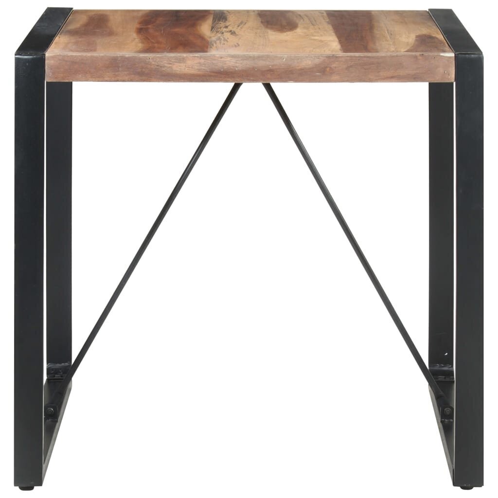 Valgomojo stalas, 80x80x75cm, mediena su dalbergijos apdaila kaina ir informacija | Virtuvės ir valgomojo stalai, staliukai | pigu.lt
