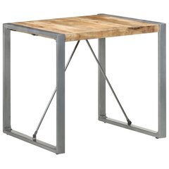 Valgomojo stalas, 80x80x75cm, neapdorota mango mediena kaina ir informacija | Virtuvės ir valgomojo stalai, staliukai | pigu.lt