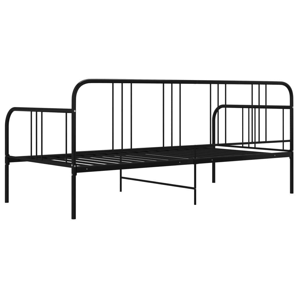 Sofos-lovos rėmas, 90x200 cm, juodas kaina ir informacija | Lovos | pigu.lt