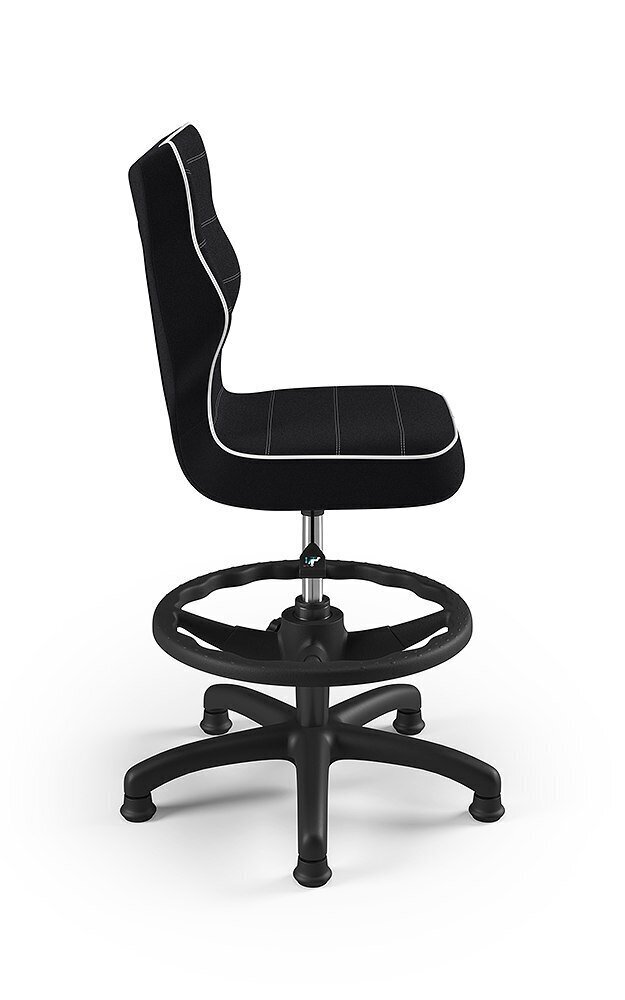Ergonomiška vaikiška kėdė Entelo Petit Black JS01 su atrama kojoms, juoda цена и информация | Biuro kėdės | pigu.lt