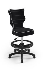 Ergonomiška vaikiška kėdė Entelo Petit Black JS01 su atrama kojoms, juoda kaina ir informacija | Biuro kėdės | pigu.lt