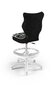 Vaikiška kėdė Entelo Petit White ST33 su atrama kojoms, pilka/juoda kaina ir informacija | Biuro kėdės | pigu.lt