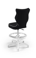 Детское кресло Entelo Petit White JS01 с опорой для ног, черное цена и информация | Офисные кресла | pigu.lt