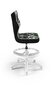 Ergonomiška vaikiška kėdė Entelo Petit White ST33 su atrama kojoms, pilka/juoda kaina ir informacija | Biuro kėdės | pigu.lt