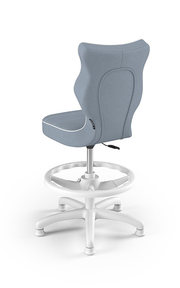 Ergonomiška vaikiška kėdė Entelo Petit White JS06 su atrama kojoms, šviesiai mėlyna цена и информация | Biuro kėdės | pigu.lt