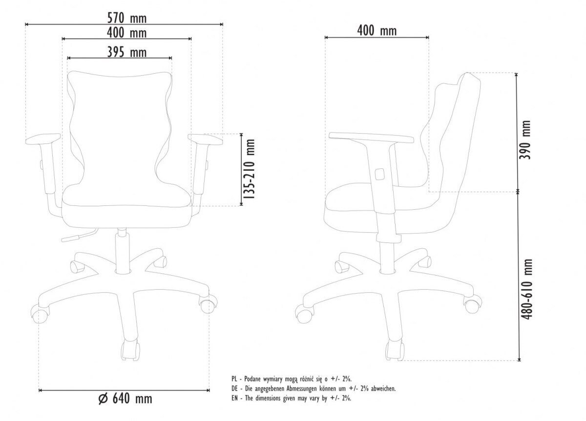 Vaikiška biuro kėdė Entelo Duo JS03 5, pilka/juoda цена и информация | Biuro kėdės | pigu.lt