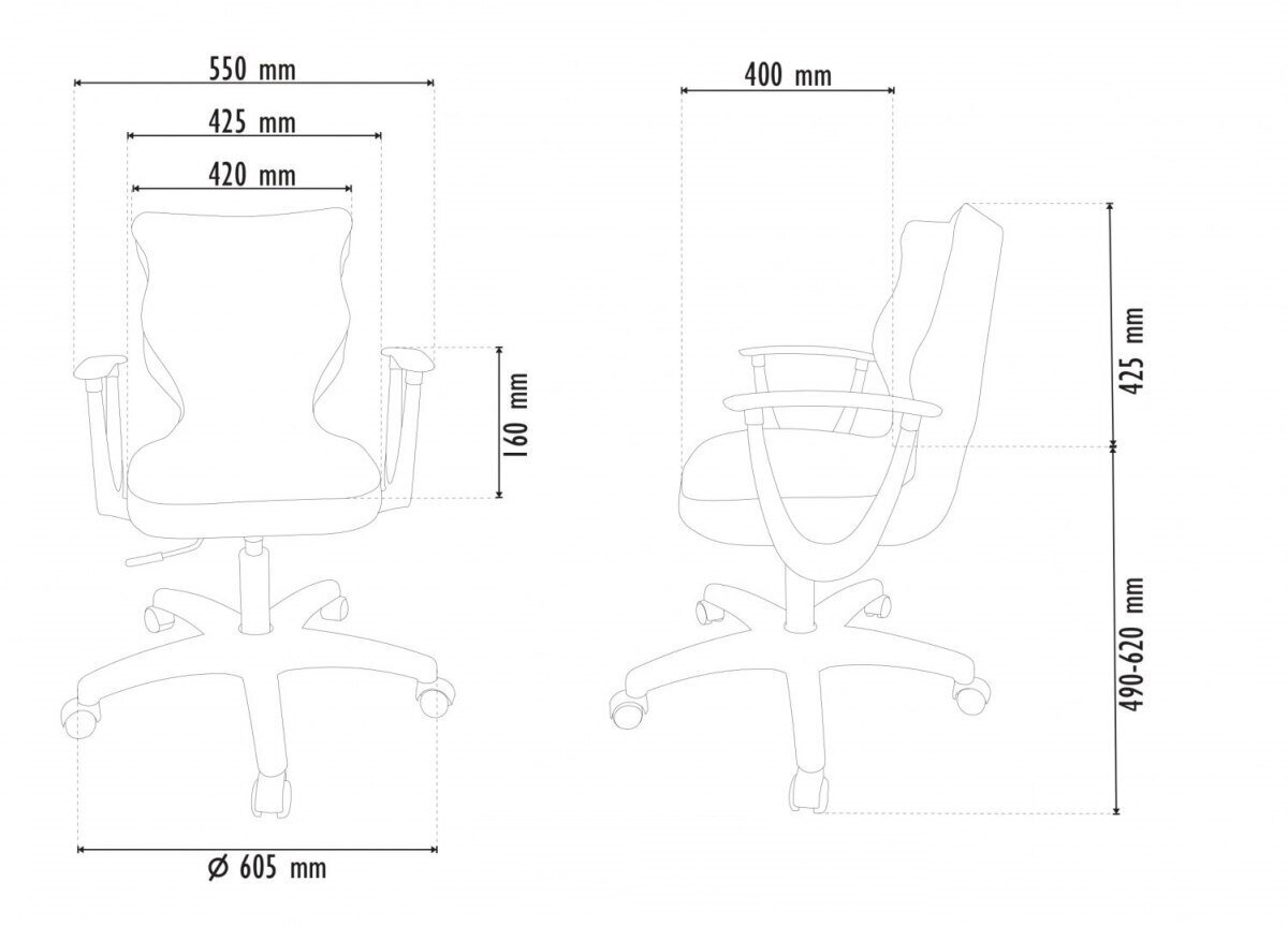 Biuro kėdė Entelo Norm DC18, šviesiai pilka kaina ir informacija | Biuro kėdės | pigu.lt