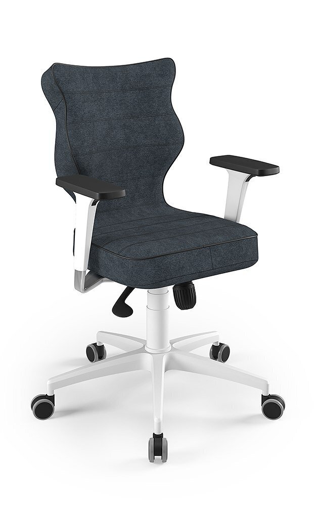 Biuro kėdė Entelo Perto White AT04, tamsiai pilka kaina ir informacija | Biuro kėdės | pigu.lt