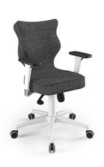 Biuro kėdė Entelo Perto White AT33, tamsiai pilka kaina ir informacija | Biuro kėdės | pigu.lt