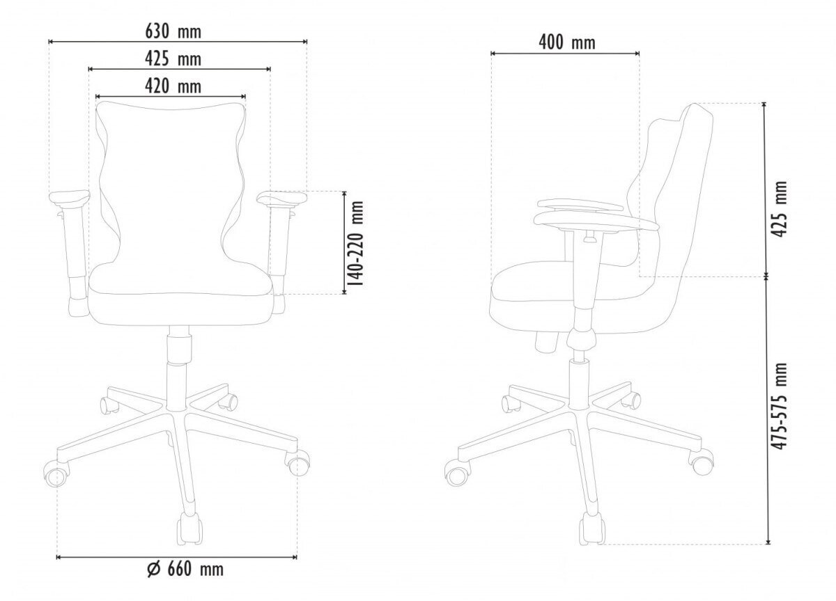 Biuro kėdė Entelo Perto Poler FC03, pilka kaina ir informacija | Biuro kėdės | pigu.lt