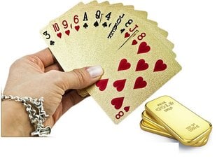 Žaidimo kortos auksinės spalvos, 54 vnt. kaina ir informacija | Stalo žaidimai, galvosūkiai | pigu.lt