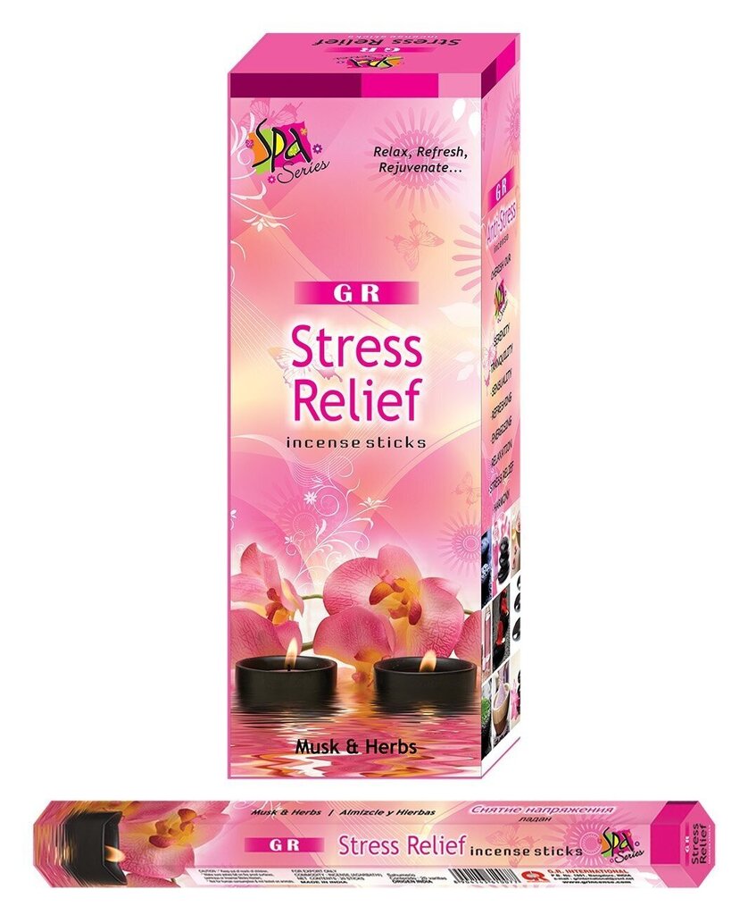 Aromatinės lazdelės Spa Series Stress Relief, 20 g kaina ir informacija | Namų kvapai | pigu.lt