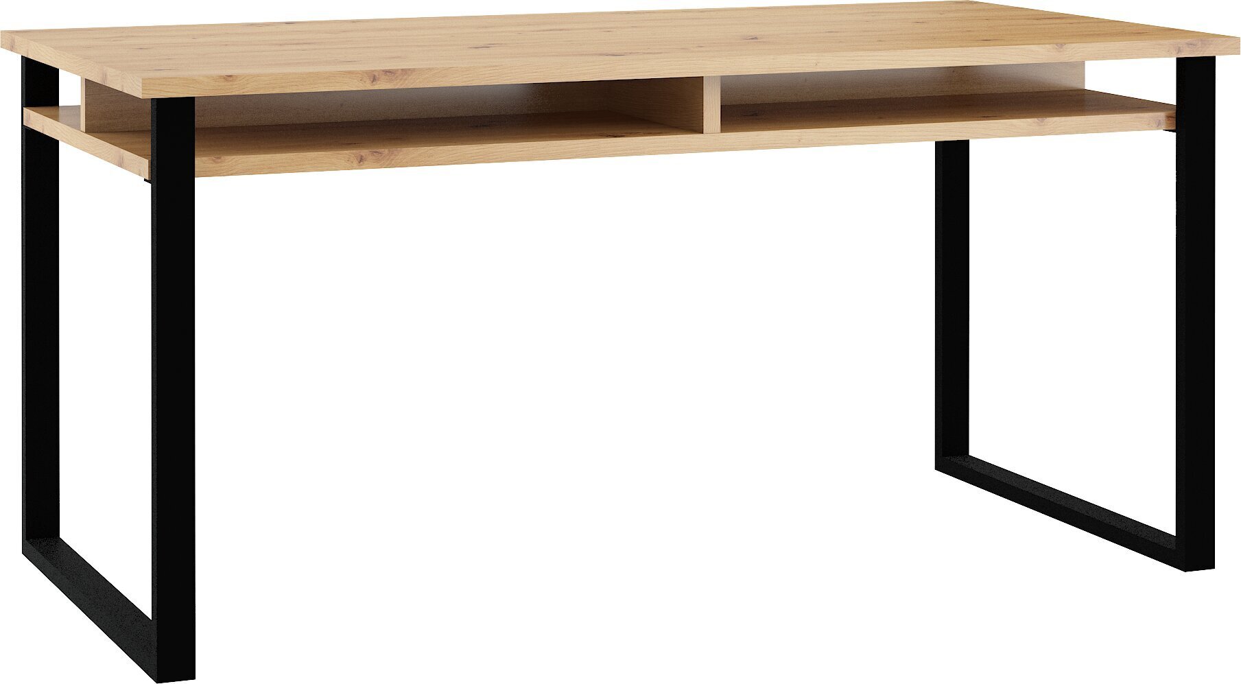 Stalas Meblocross Cross Cro-02 D, rudas/juodas kaina ir informacija | Virtuvės ir valgomojo stalai, staliukai | pigu.lt