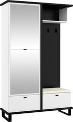 Prieškambario baldų komplektas Meblocross Cross Cro-14 3D, juodas/baltas/smėlio spalvos kaina ir informacija | Prieškambario komplektai | pigu.lt