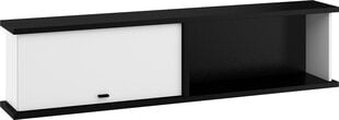 Подвесной шкафчик Meblocross Cross Cro-22 D, черный/белый цена и информация | Шкафчики в гостиную | pigu.lt