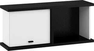 Подвесной шкафчик Meblocross Cross Cro-23 М, черный/белый цена и информация | Шкафчики в гостиную | pigu.lt