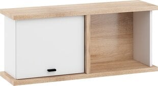 Подвесной шкафчик Meblocross Cross Cro-23 М, цвет дуба/белый цена и информация | Шкафчики в гостиную | pigu.lt