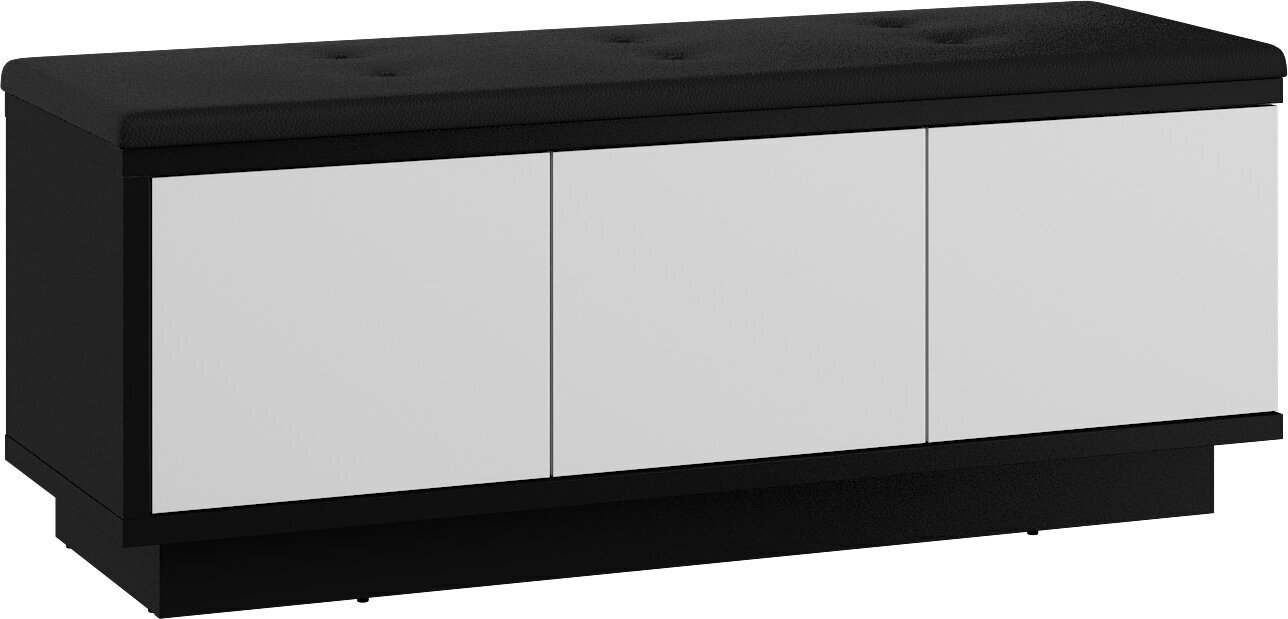 Suolas Meblocross Hybrid Hyb-02 3D, juodas/baltas kaina ir informacija | Batų spintelės, lentynos ir suolai | pigu.lt