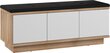 Suolas Meblocross Hybrid Hyb-02 3D, ąžuolo spalvos/baltas/juodas kaina ir informacija | Batų spintelės, lentynos ir suolai | pigu.lt