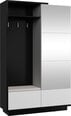 Prieškambario baldų komplektas Meblocross Hybrid Hyb-16 3D, juodas/baltas/smėlio spalvos
