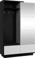 Prieškambario baldų komplektas Meblocross Hybrid Hyb-16 3D, juodas/baltas