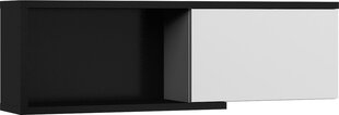 Подвесной шкафчик Meblocross Hybrid Hyb-24 1D, черный/белый цена и информация | Шкафчики в гостиную | pigu.lt