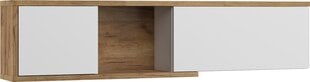 Подвесной шкафчик Meblocross Hybrid Hyb-25 2D, светло-коричневый/ белый цена и информация | Шкафчики в гостиную | pigu.lt