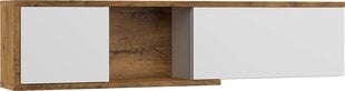 Подвесной шкафчик Meblocross Hybrid Hyb-25 2D, темно-коричневый/ белый цена и информация | Шкафчики в гостиную | pigu.lt