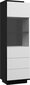 Vitrina Meblocross Hybrid Hyb-27 1D, juoda/balta kaina ir informacija | Vitrinos, indaujos | pigu.lt