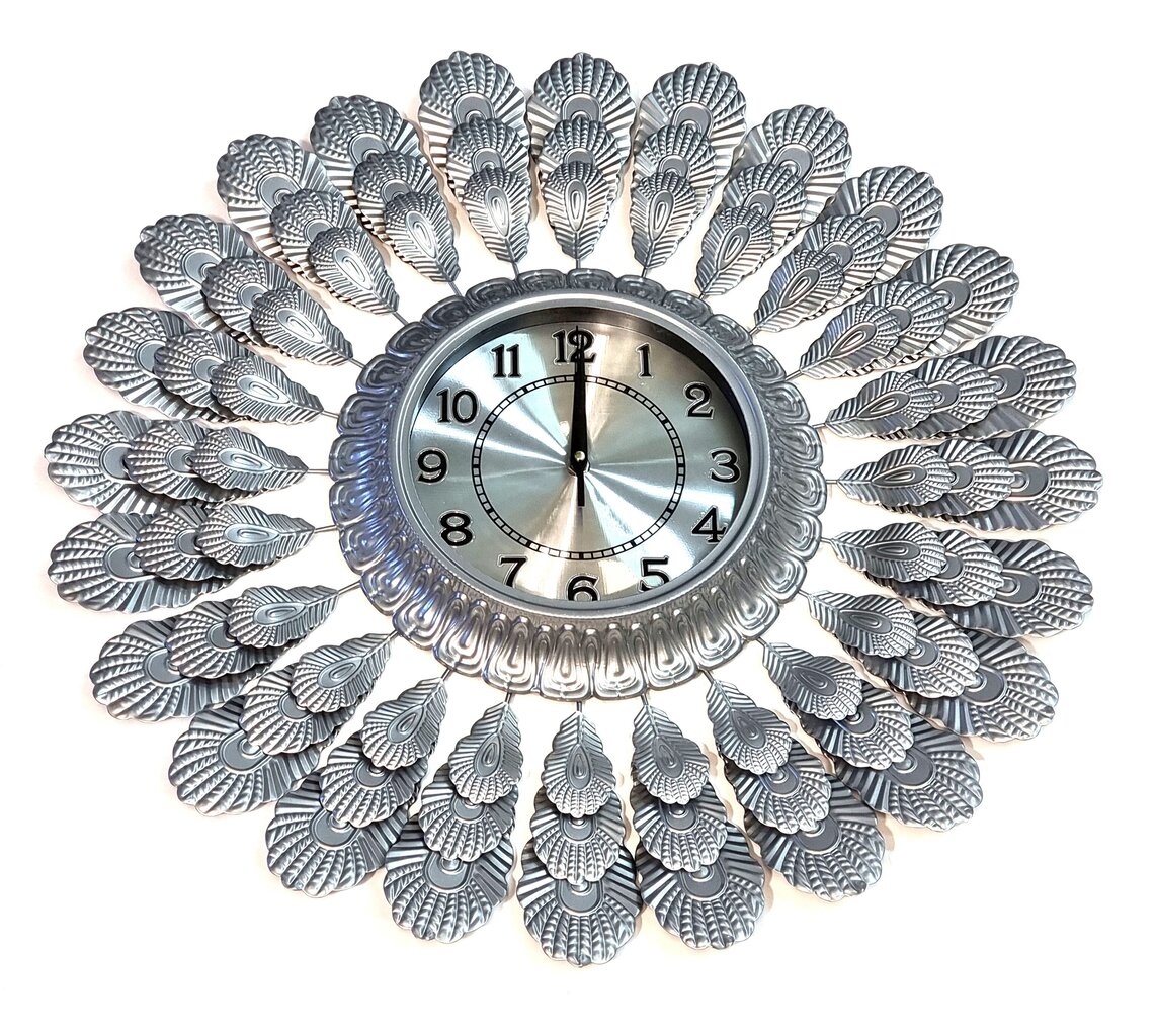 Sieninis laikrodis lapeliai, 60cm kaina ir informacija | Laikrodžiai | pigu.lt