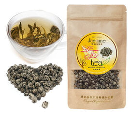 Jasmine Green tea „DRAGON PEARL” - Išskirtinis Kinų Jazminų žalioji arbata „Drakono perlas“, 100g kaina ir informacija | Arbata | pigu.lt