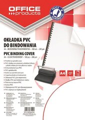 Обложки для переплета PVC, 0,2 мм, прозрачные цена и информация | Kanceliarinės prekės | pigu.lt