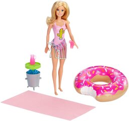 Lėlė Barbie Pool Party Blonde GHT20 kaina ir informacija | Žaislai mergaitėms | pigu.lt