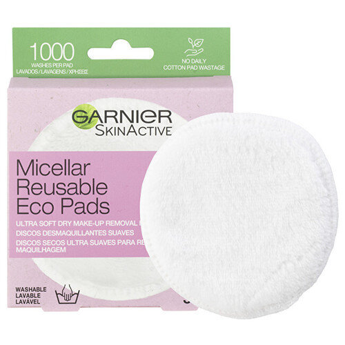 Daugkartiniai makiažo valymo diskeliai Garnier Skin Active Ultra Soft Dry Make-Up Removal Pads, 3 vnt. kaina ir informacija | Vatos gaminiai, drėgnos servetėlės | pigu.lt