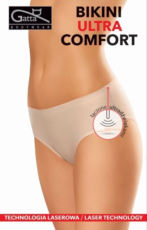 Kelnaitės moterims Gatta Bikini Ultra Comfort, juodas kaina ir informacija | Kelnaitės | pigu.lt