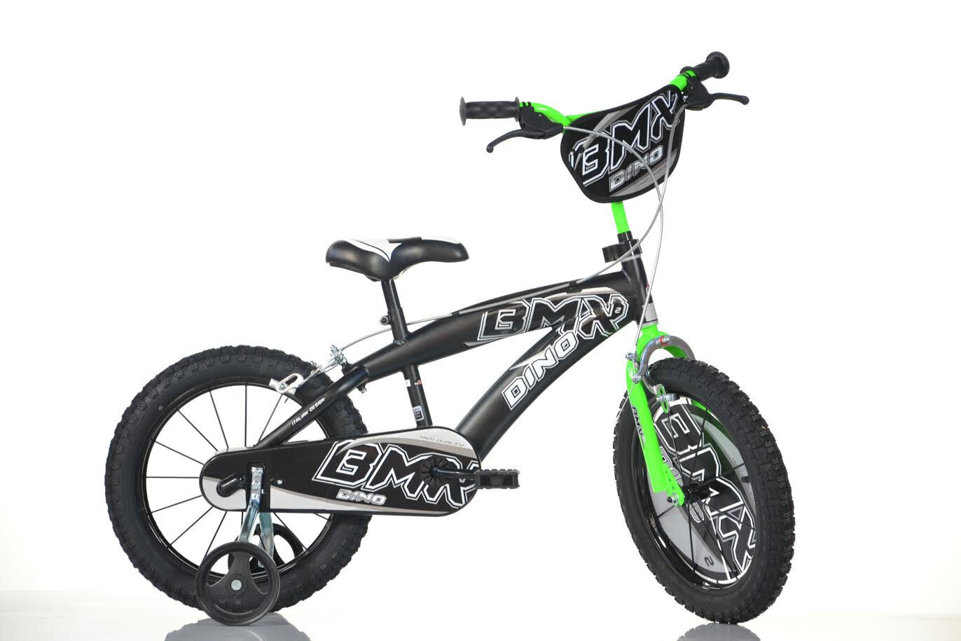 Dviratukas vaikams Dino Bikes BMX 145XC-0401 14", juodas kaina | pigu.lt