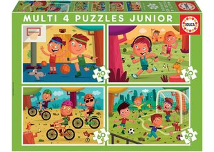 Dėlionių rinkinys Sportas, 4 vnt. kaina ir informacija | Dėlionės (puzzle) | pigu.lt