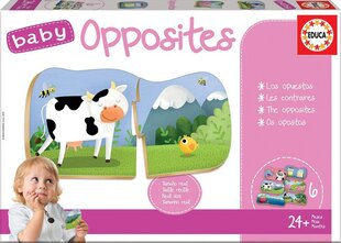 Dėlionės Baby oposites, 4 vnt. x 6 detalės kaina ir informacija | Dėlionės (puzzle) | pigu.lt