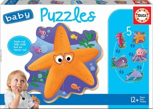 Dėlionės gyvūnai, 5 vnt. kaina ir informacija | Dėlionės (puzzle) | pigu.lt