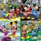 Dėlionių rinkinys Mickey lenktynės, 4 vnt. цена и информация | Dėlionės (puzzle) | pigu.lt