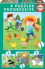 Dėlionės Farm animals, 4 vnt. kaina ir informacija | Dėlionės (puzzle) | pigu.lt