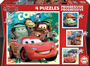 Головоломки Cars, 4 шт. цена и информация | Пазлы | pigu.lt