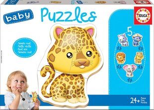 Головоломка (puzzle) Baby wild animals, 5 шт. цена и информация | Пазлы | pigu.lt