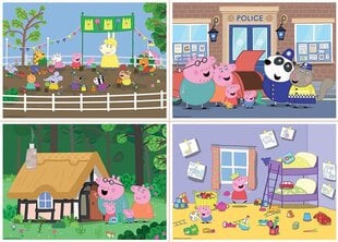 Dėlionių rinkinys Peppa, 4 vnt. kaina ir informacija | Dėlionės (puzzle) | pigu.lt