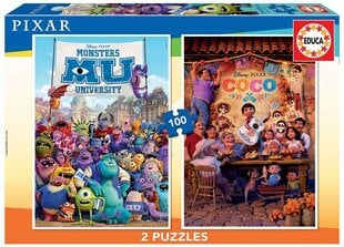 Dėlionės Disney pixar, 2 vnt. x 100 dalių kaina ir informacija | Dėlionės (puzzle) | pigu.lt