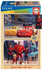 Пазлы Disney pixar, 2 шт. x 25 деталей цена и информация | Пазлы | pigu.lt